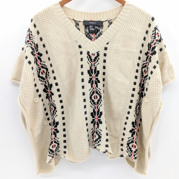 Forever 21 Sweaters - Forever 21 Southwest Print Button Side Sweater